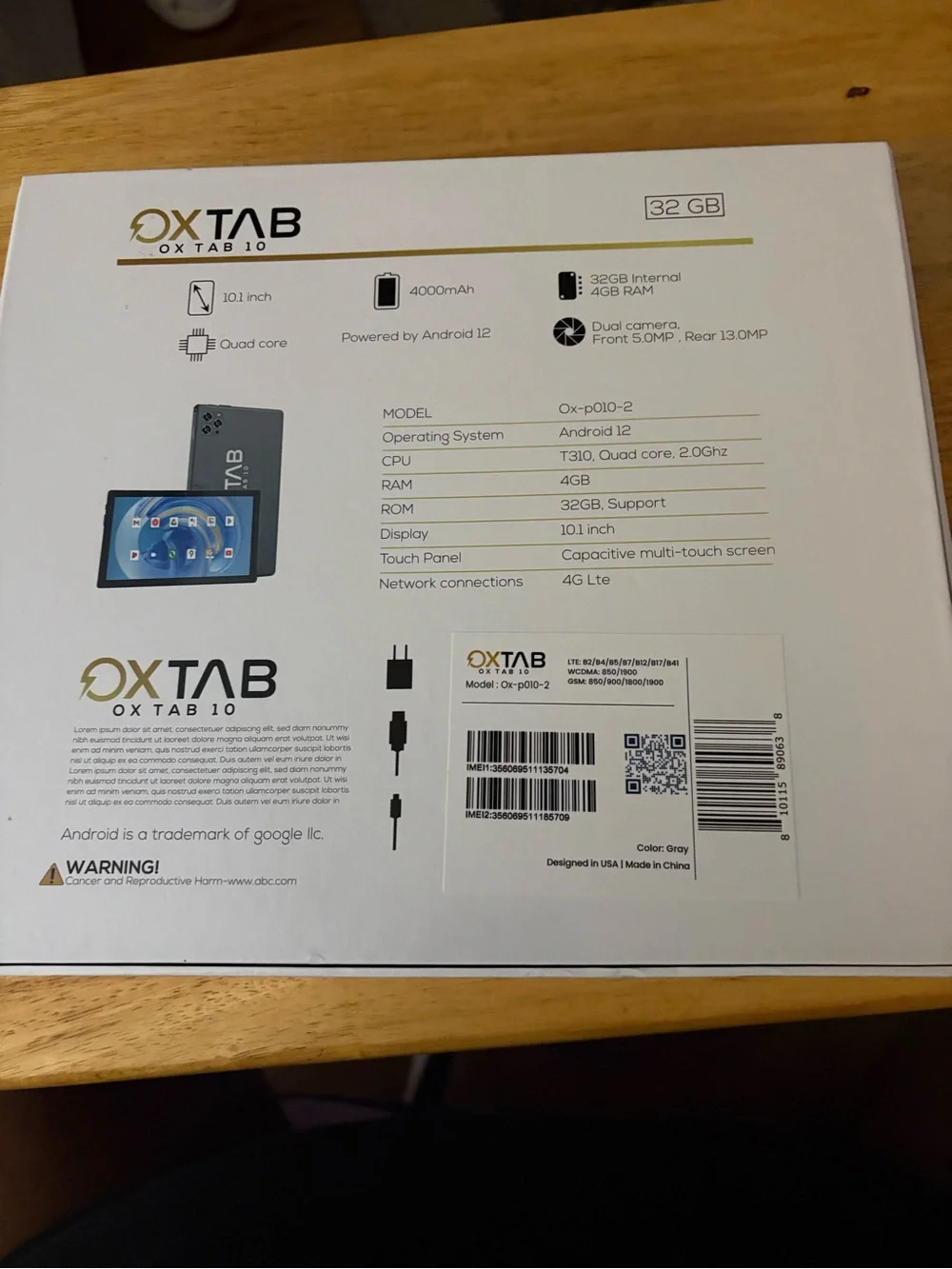 10 4G Tablet - Gray